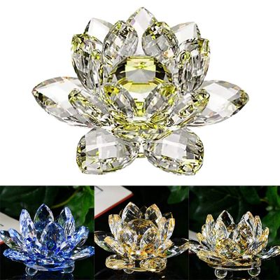 Crystal Flower Ornaments Crystal Lotus Interior Decoration Crystal Glass Lotus Ornaments Creative