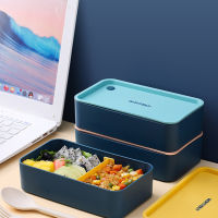 Microwaved To Heat Student Lunch Box Bowl Lunch Box For Kids Cartoon Lunch Box Double-layer Lunch Box