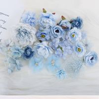 1Bag European Artificial Flower Head For Home Decor Wedding Flower Wall Decoration DIY Hair Accessories Corsage Craft Kit Floral