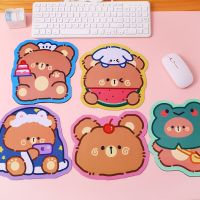 【DT】Kawaii bear mouse pad cute ins student computer mouse non-slip pad machine keyboard pad hot