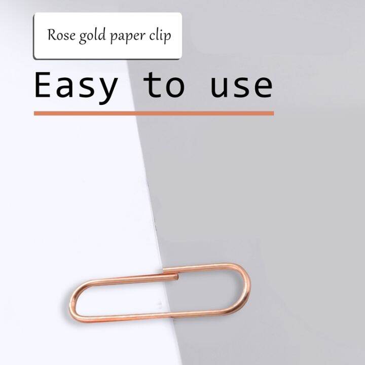 100-paper-clips-in-rose-gold-magnetic-clip-dispenser-rose-gold-paper-clips-holder-28mm-rose-gold-100-clips-per-box