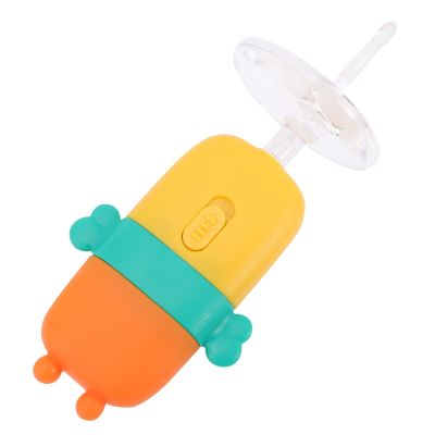 (อุปกรณ์เสริมสุขภาพ) ที่แคะขี้หูไฟ LED ช้อนเรืองแสงเครื่องทำความสะอาดหูขนาด10X3ซม. สำหรับเด็กเล็กแคะขี้หูสีส้ม