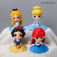 【คุณภาพสูง】ตุ๊กตาฟิกเกอร์ Disney Princess Ariel Elsa Anna Belle 15 เซนติเมตรของเล่นสําหรับเด็ก