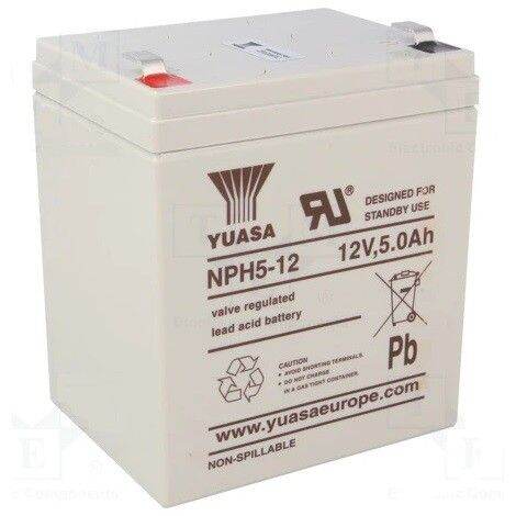 Hot Yuasa 12V 5Ah 20hr NPH5-12 Battery 12 Volts 5 Ampere UPS Replaces ...