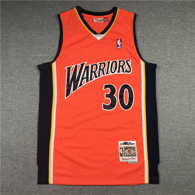 Ready Stock New Arrival Mens No30 Stephenn Curryy Golden State Warriorss Mitchell Ness 2009-10 Hardwood Classics Swingman Jersey -Orange