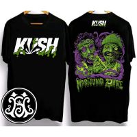 พร้อมส่ง เสื้อยืดลําลอง ผ้าฝ้าย แขนสั้น พิมพ์ลายซอมบี้ Kush คุณภาพดี แฟชั่นสําหรับผู้ชาย และผู้หญิง