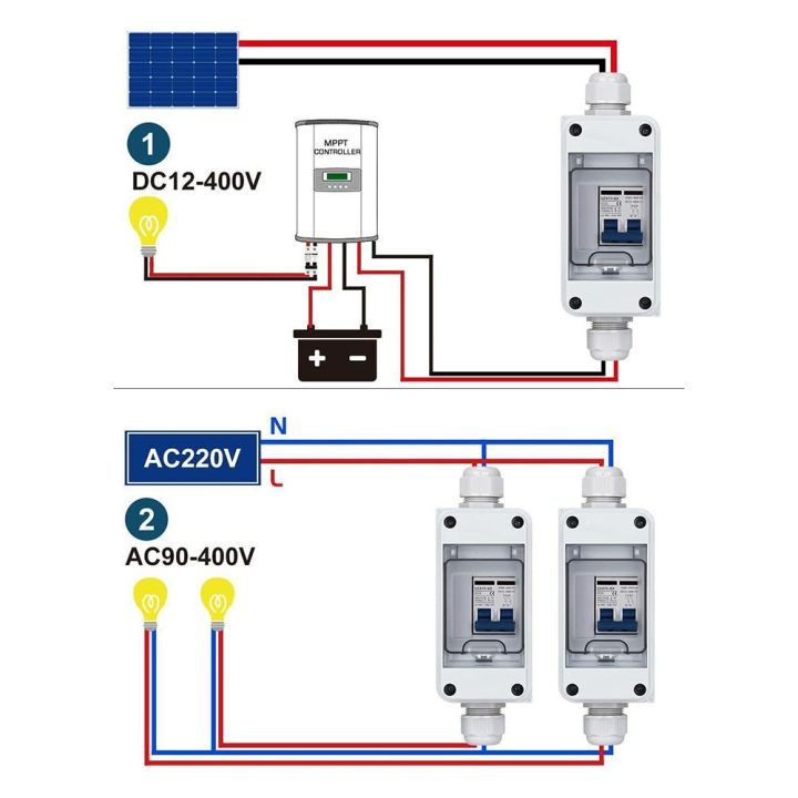 1ชิ้นเบรกเกอร์1ชิ้น4รู60a-dc400v-เครื่องตัดการเชื่อมต่อพลังงานแสงอาทิตย์