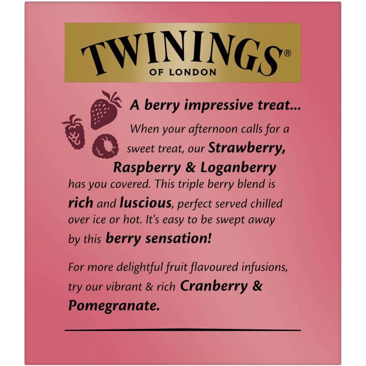 twinings-strawberry-raspberry-amp-loganberry-ชาทไวนิงส์-สตรอเบอร์รี่-ราสเบอร์รี่และโลแกนเบอร์รี่-ไม่มีคาเฟอีน-1-กล่องมี-10-ซอง-ชาอังกฤษนำเข้าจากต่างประเทศ