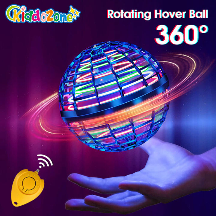 Flying Orb Ball Toys 360°Rotating Soaring Hover Orb Boomerang Spinner Magic  LED Light Flying Ball Toys Hand Controlled Spinning Drone Ball Safe for