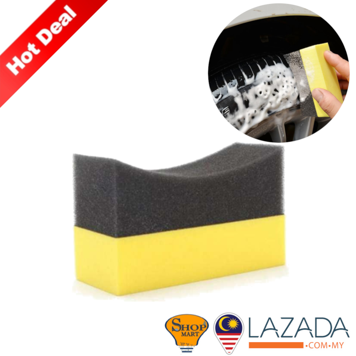 1pcs car wheel wax sponge tire cleaning sponge, car polishing sponge car  cleaning accessories