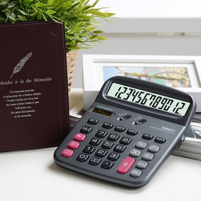 ✓ Genuine Xinli TRULY 836-12 large screen large character desktop office calculator for the elderly with key