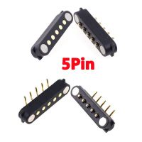 1 Pair Spring Loaded Magnetic Pogo Pin Connector 5 Pin Pitch 2.54 MM PCB Solder Male Female Probe Power Magnets Connector