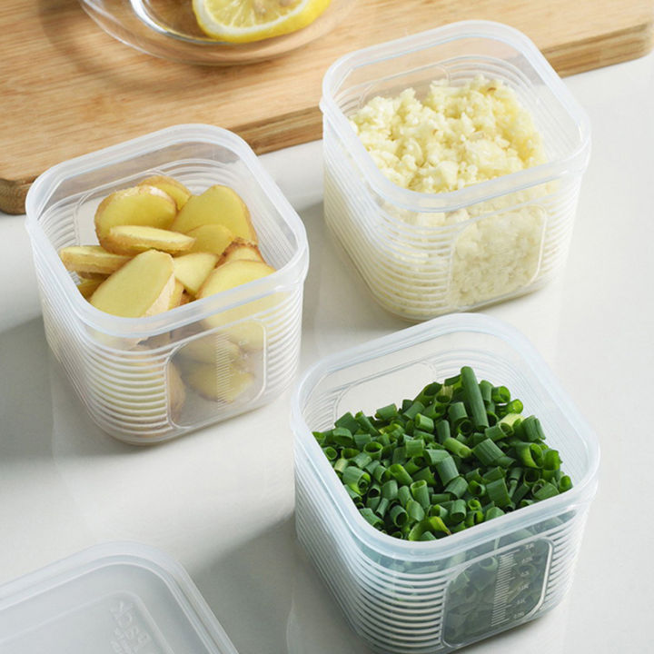 rayua-ตู้เย็นจัดภาชนะผักผลไม้ท่อระบายน้ำตะกร้าเก็บกล่องพร้อมฝาปิด