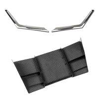 3 Pcs Car Accessories: 2 Pcs Front Mesh Grille Grill Head Light Cover Trim 1 Pcs Car Center Console Storage Box