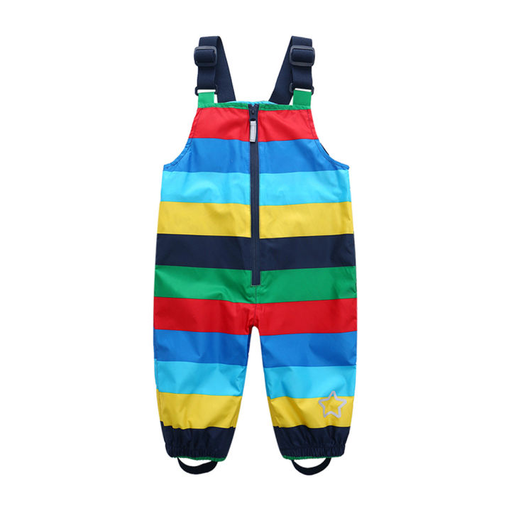 honeyking-children-waterproof-rain-pants-baby-jumpsuits-boys-girls-overalls-strap-pants-fashion-kids-overalls