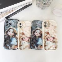 cartoon case เคสขอบหยักลายเจ้าหญิงมาใหม่iPhone7P i7 6P 11 12 12promax iPhone13 13promax iPhone14 14promax oppo A17 A15/A15S A98 5G A57 4G A16 Reno8t Reno7z/8z Realme C55 Vivo y12/y15/y17 y20/y12s y21 V27 5G