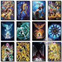 ✌ Pop คลาสสิกอะนิเมะญี่ปุ่น Saint Seiya ตัวละครหลักและ Dragon Art โปสเตอร์ภาพวาดผ้าใบพิมพ์ภาพผนังตกแต่งบ้าน