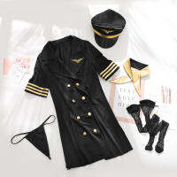 Flight Attendant Role Play Dress Women Cosplay Uniform Costume y Lingerie o airhostess Nightclub suit For Couple