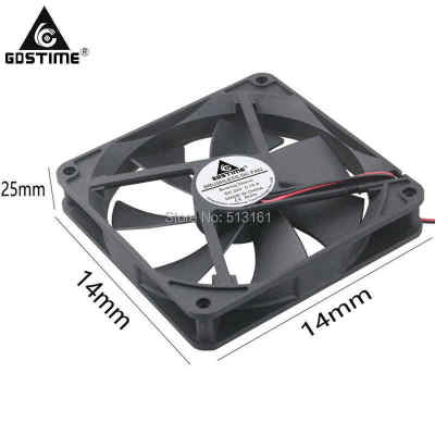 100Pcs Gdstime 14cm 14025 2Pin DC 24V 140mm x 25mm Brushless CPU Cooler Cooling Fan Cooling Fans