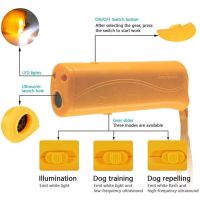 Ultrasonic Bark Arrester Lightweight With LED Flashlight Dog Repeller Trainer Dog Protection Device For Pet Training Accessories