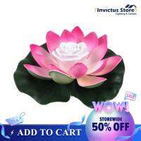 จัดส่งฟรี LED กันน้ำ Floating Lotus Light,ดอกไม้ประดิษฐ์โคมไฟ,อุปกรณ์ตกแต่งสระว่ายน้ำ [แนะนำซื้อด้านบน2Pcs]