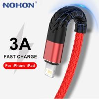 NOHON สายสำหรับ iPhone USB 11 12 13 14 Pro Xs X XR 8 7 6 6S Plus iPad สายชาร์จเร็วสายยาวที่ชาร์จแบตเตอรี่โทรศัพท์โทรศัพท์มือถือ