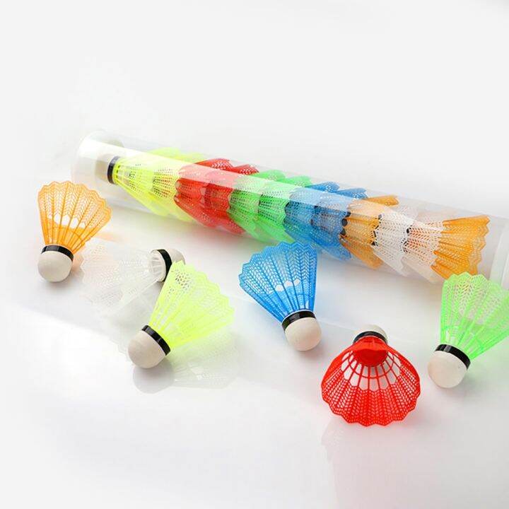 12pcs-colorful-badminton-balls-portable-indoor-outdoor-sport-training-game-flying-stability-durable-balls-nylon-shuttlecocks