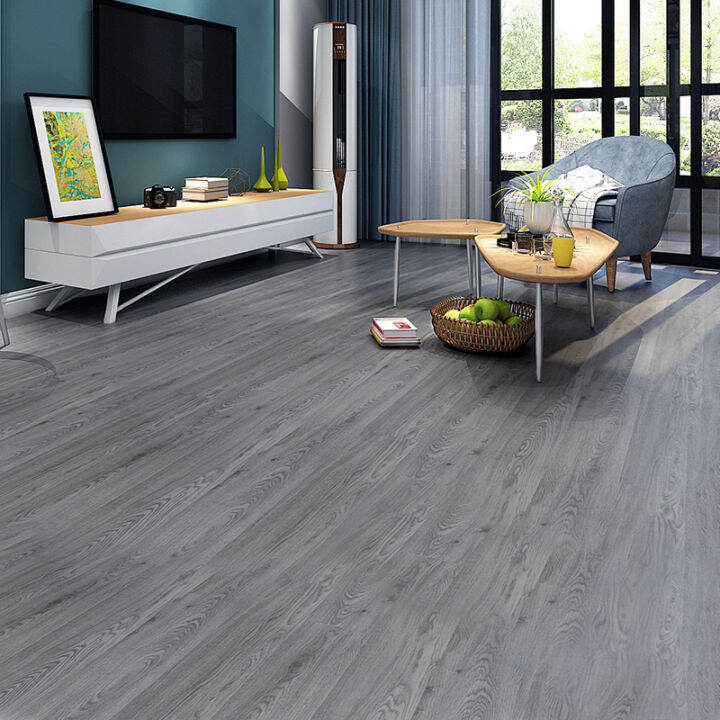 2mm Vinyl PVC Floor Sticker Waterproof 91x15cm Wood Grain Floor Mat