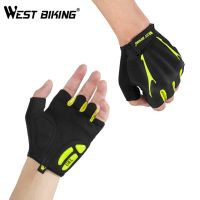 hotx【DT】 WEST BIKING Cycling Gloves Half Anti Shockproof MTB Gel Men