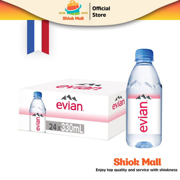 Evian Natural Mineral Water 330ml x24 Shiok Mall Lazada Singapore