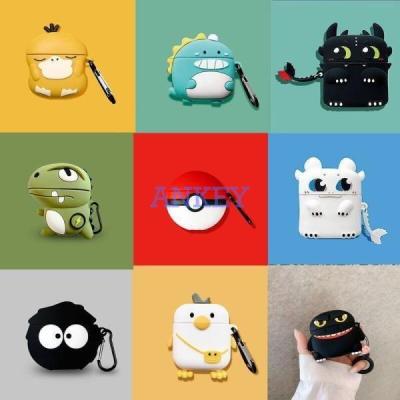 Suitable for SoundPEATS Capsule 3 Pro Earphone Silicone Case Shark Cute Earbuds Waterproof Shockproof Soft Protective Headphone Cover Headset Skin with Hook
