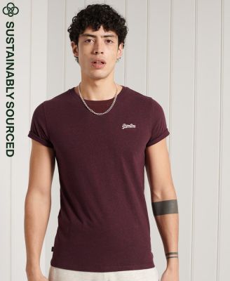 SUPERDRY ORANGE LABEL VINTAGE EMBROIDERY T-SHIRT - เสื้อยืด สำหรับผู้ชาย สี Deepest Burgundy Grit