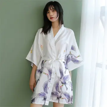 Ukiyoe Kimono Cardigan Tops Jacket Floral Japanese Yukata Bathrobe