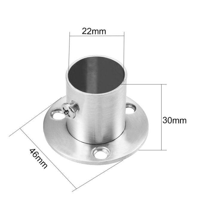 uxcell-4pcs-wardrobe-pipe-bracket-19mm-22mm-26mm-32mm-wall-mount-floor-antique-rod-flange-socket-flange-piece-rail-end-holder