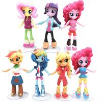 Hasbro My Little อะนิเมะ Action Figures Twilight Sparkle Rainbow Dash Applejack Fluttershy Pinkie Pie ตุ๊กตาของเล่นของขวัญ