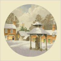 ชุดครอสติช Pinn HJC396 เฮริเทจ WINTER VILLAGE ขนาด 10”x10”