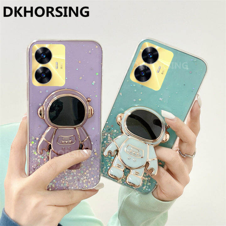 dkhorsing-ปลอกอ่อนแวววาวโปร่งใสสำหรับ-realme-c55nfc-c55พร้อมขายึดซิลิโคนเคสโทรศัพท์-realme-c55-nfc-2023ฝาหลัง-realmec55