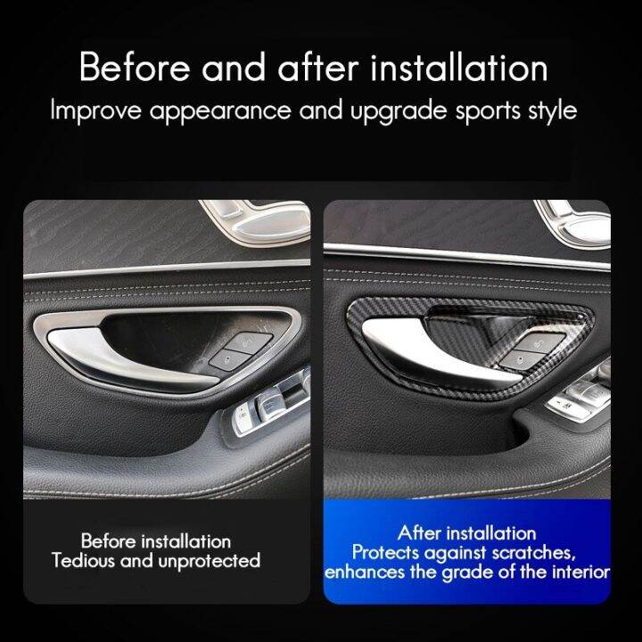 carbon-fiber-car-door-handle-bowl-cover-trim-for-mercedes-benz-c-e-glc-class-w205-x253-glc260l-e3000l-c200l-2015-2021