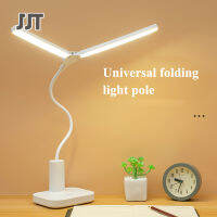 JJT LED ป้องกันดวงตาโคมไฟตั้งโต๊ะ USB ชาร์จ Plug-In แบบ Dual-วัตถุประสงค์หอพักนักศึกษาอ่านการศึกษาจอแสดงผลพลังงานห้องนอนโคมไฟข้างเตียง