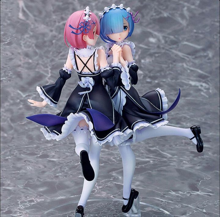 zzooi-25cm-re-zero-starting-life-in-another-world-anime-figure-rem-amp-ram-twins-action-figure-rem-ram-figure-collection-model-doll-toys