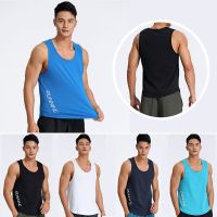 HOT14★เสื้อกีฬาผู้ชายฟุตบอลบาสเกตบอลวิ่ง Tank Gym ฟิตเนสชายการฝึกอบรม Joggers แขนกุดเสื้อเสื้อผ้า