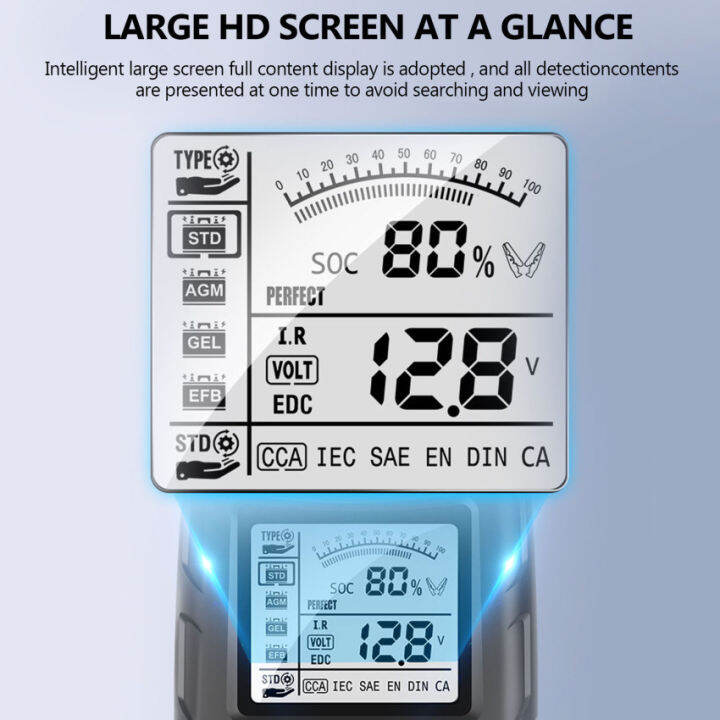 12v-24v-รถเครื่องทดสอบแบตเตอรี่-lcd-เครื่องวิเคราะห์แบตเตอรี่แบบดิจิตอลรถชาร์จเครื่องมือการวินิจฉัยสำหรับรถยนต์รถบรรทุกจักรยานยนต์สีแดง