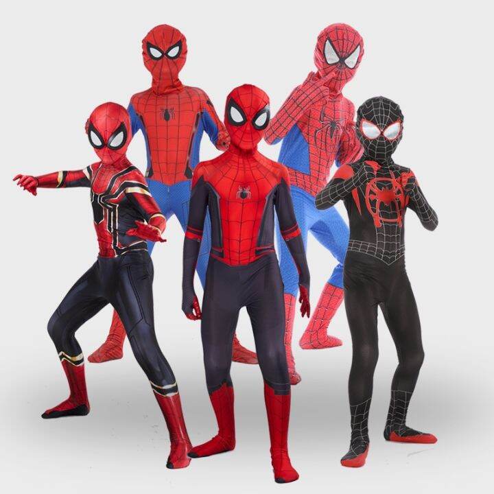 ส่งจากไทยมีเก็บเงินปลายทาง-ชุดสไปเดอร์แมน-เด็กและผู้ใหญ่-spiderman-ชุดซุปเปอร์ฮีโร่-ชุดแฟนซี