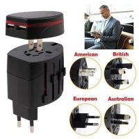 Conversion plug Multi country available For Universal International World Wide Travel Plug Adapter Charger 2USB Port