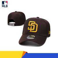 San Diego Padres ทีมด้านหน้าและด้านหลังโลโก้หมวกเบสบอลหมวกแก๊ปยืดหยุ่นหมวกแก๊ปหมวกกันแดดทรงสูง Velcro ชายและหญิงหมวกกีฬา