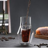 Double Glass Coffee Cup High Temperature Resistance Household Modern Simplicity Transparent Single Mouth Double Tea Water Cups