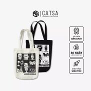 Túi tote đeo vai Tốt chất liệu canvas dày tiện lợi thời trang cho cả nam