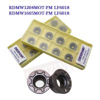 10PCS RDMW1204 RDMW1605 MOT PM LF6018 เครื่องกลึง RDMW ใส่ใบมีดคาร์ไบด์ CNC Machine Mill Turning Tools สําหรับสแตนเลส