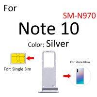 ซ็อกเก็ตถาดใส่ซิมการ์ดสำหรับเครื่องอ่านสล็อตอะแดปเตอร์สำหรับ Samsung Galaxy Note 10 Plus ขนาด5G ภาชนะเชื่อมต่อไมโครถาด Sd N976 N975 N970