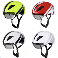 Bike helmet หมวกจักรยาน หมวกกันน็อก มีคลิปแม่เหล็กแว่น(shield) Unisex ทรงแอโร